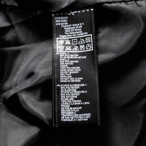 XXI Women’s Blazer Y2K Partycore Night Out Black Sequin Trim Cropped Jacket Sz S - Picture 11 of 12